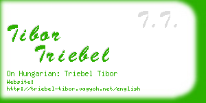 tibor triebel business card